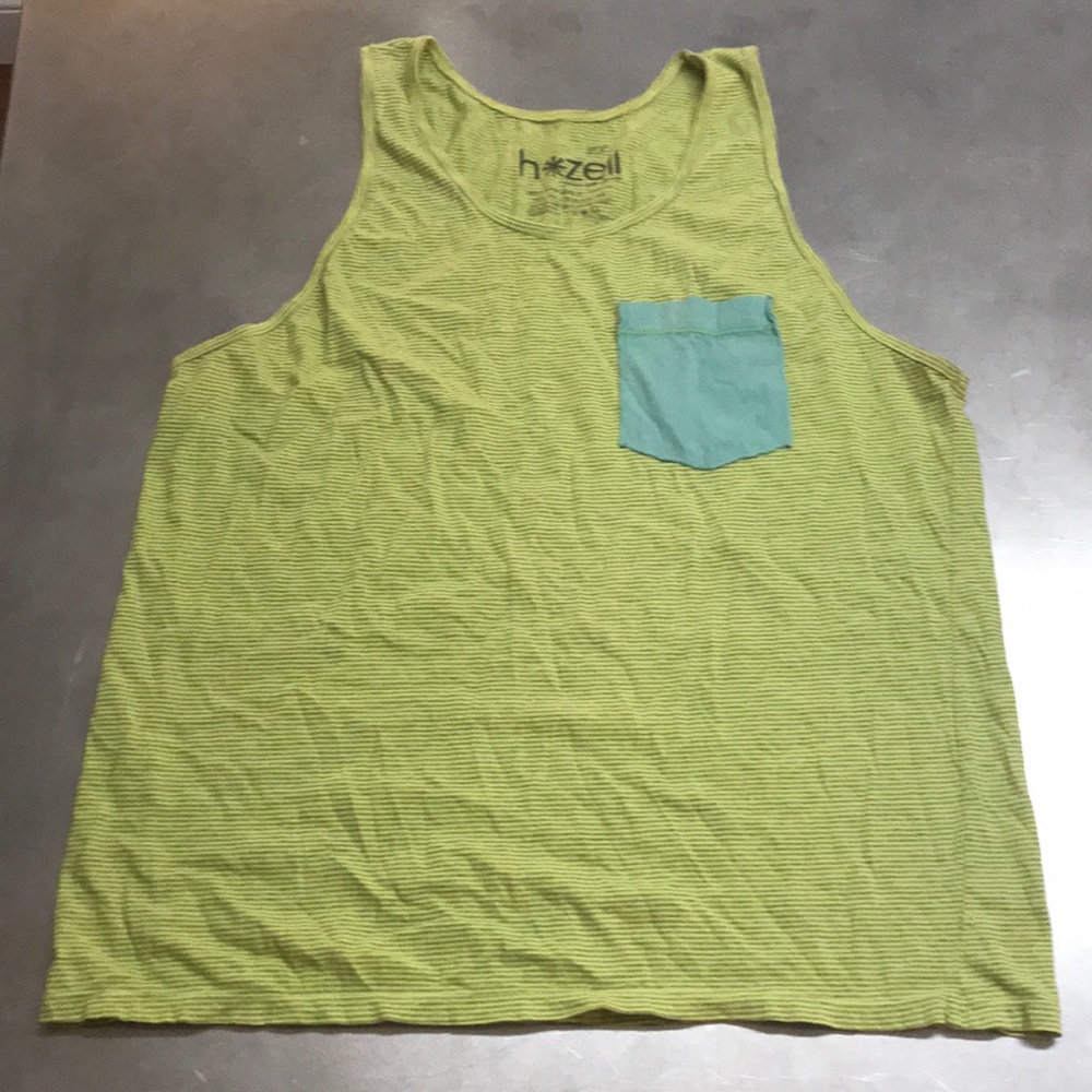 Hazell Mini-stripe bright green tank
